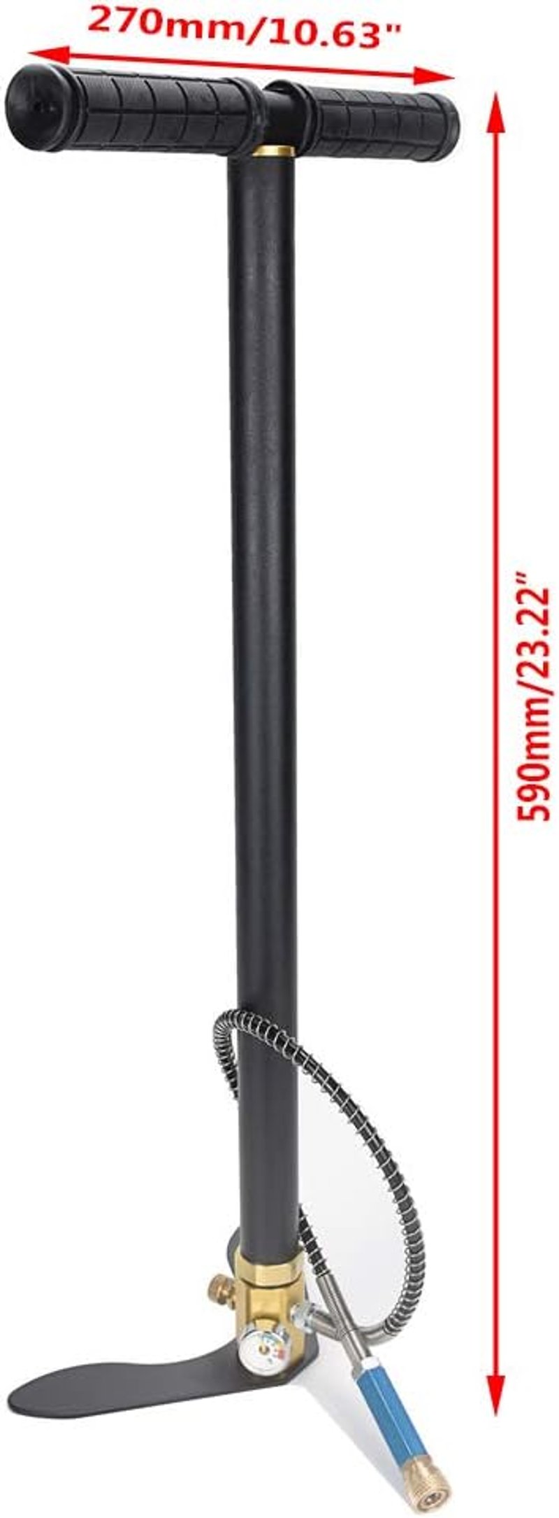 VerRich 3 Fokozatú PCP Kézi Pumpa 4500 Psi Nagy Nyomású Töltő -Kompresszor Fekete