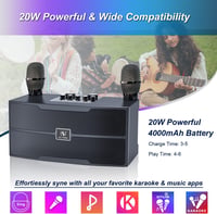 JBL Hordozható Bluetooth Karaoke Rendszer 2 Vezeték Nélküli Mikrofonnal - Beltéri és Kültéri Használatra 4