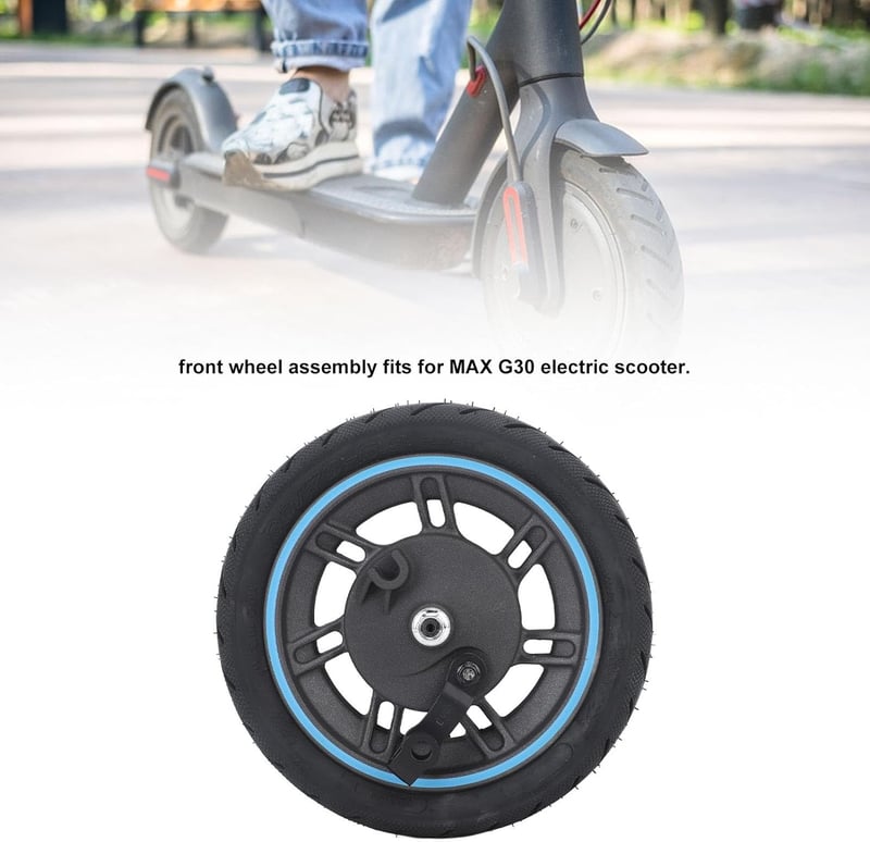 BuyWeek Defektbiztos Első Kerék MAX G30D Elektromos Rollerhez - Vákuum Gumiabroncs Csúszásgátló Felülettel, Nagy Teherbírású Cserekerék