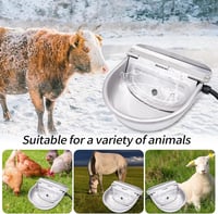 Automata fűtésű rozsdamentes acél itatótál úszószeleppel - 220V, 80W - Háziállatok, lovak, kutyák részére 5