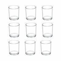 ASOENTIWOX Set prozirnih staklenih svijećnjaka, 9 komada - Ø 4,5 cm x V 6 cm, staklene čašice za svijeće za blagdansku dekoraciju stola 2