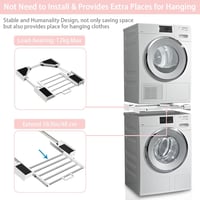 NIUXX Mosógép Szárítógép Köztes Keret Állvány Állítható 53-68cm Törölközőtartóval - Plastic connecting frame - the drawer 3