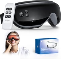 RENPHO Eyeris 1 Szemmaszírozó Készülék Melegítéssel - Bluetooth Zenével, Távirányítóval, Migrén Enyhítésre, Szemfáradtság és Száraz Szem Ell 1
