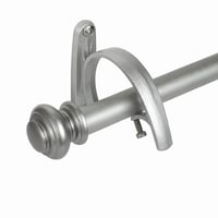 Dvojitá záclonová tyč Decopolitan s koncovkami v tvare urny, antické striebro, 91–183 cm (36–72"), 1 ks tyč (neúplná súprava, použité) 1