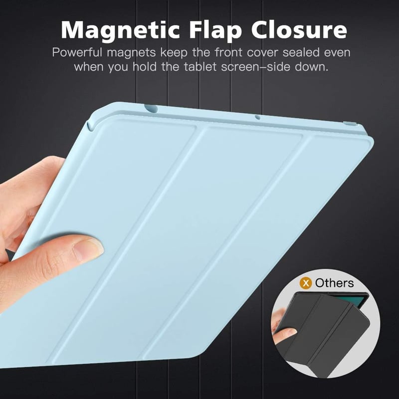 iPad 10,2" Védőtok Beépített Kijelzővédővel - MoKo Égkék Tok 7-9. Generációs iPadhez
