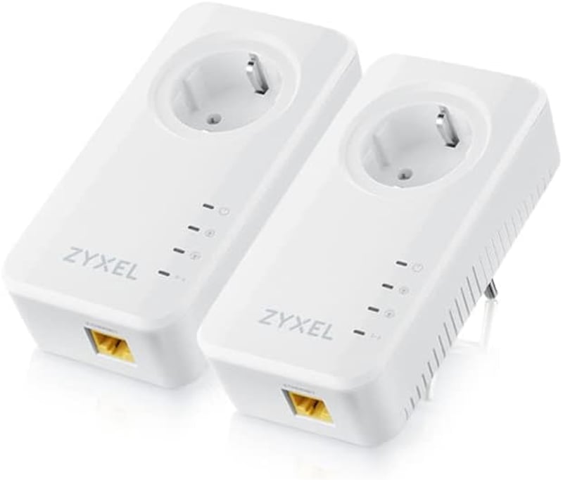 Zyxel G.hn 2 Gigabites Powerline Adapter Szett - Áteresztő, 8K Streaming