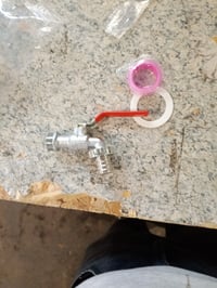 Robinet pentru rezervor IBC HOTUT, 3/4 inch, adaptor S60x6, alamă, 1000 litri — fără conector de furtun și adaptor (stare: vezi a 2-a imagine) 3