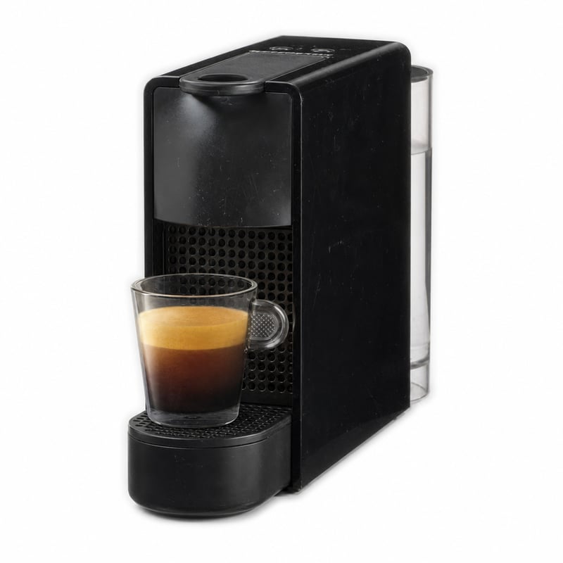 Aparat de cafea Nespresso Krups Essenza Mini XN1108, negru, rezervor apă 0,6 l — utilizat, fără kit de decalcifiere (stare: vezi a 2-a imagine)