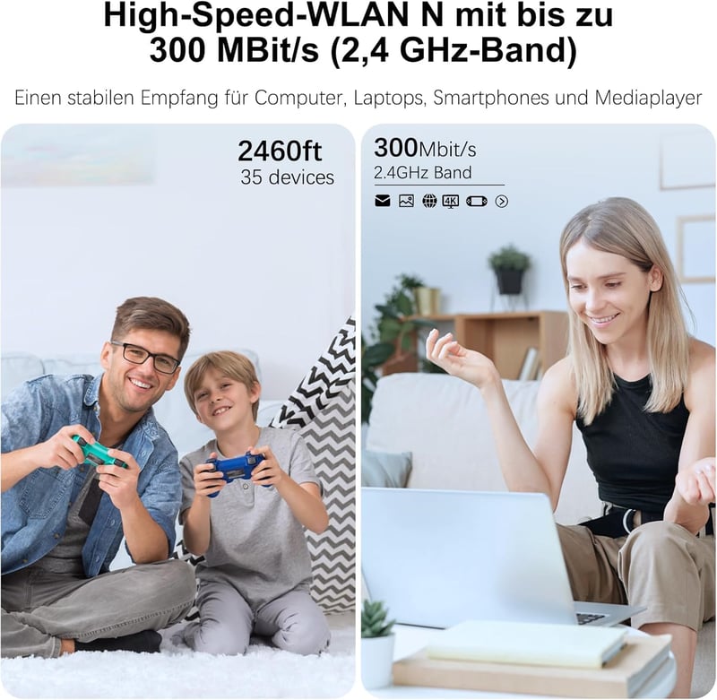 TP-Link 300Mbps Mini WiFi Jelismétlő LAN Porttal, WPS Gombbal - Magyar Verzió