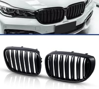 TOPTHAN BMW 7-es Sorozat G11 G12 Sport Első Hűtőrács - Fényes Fekete Dupla Bordás Vese Rács 2014-2018 Modellekhez, Közvetlen Csere 1