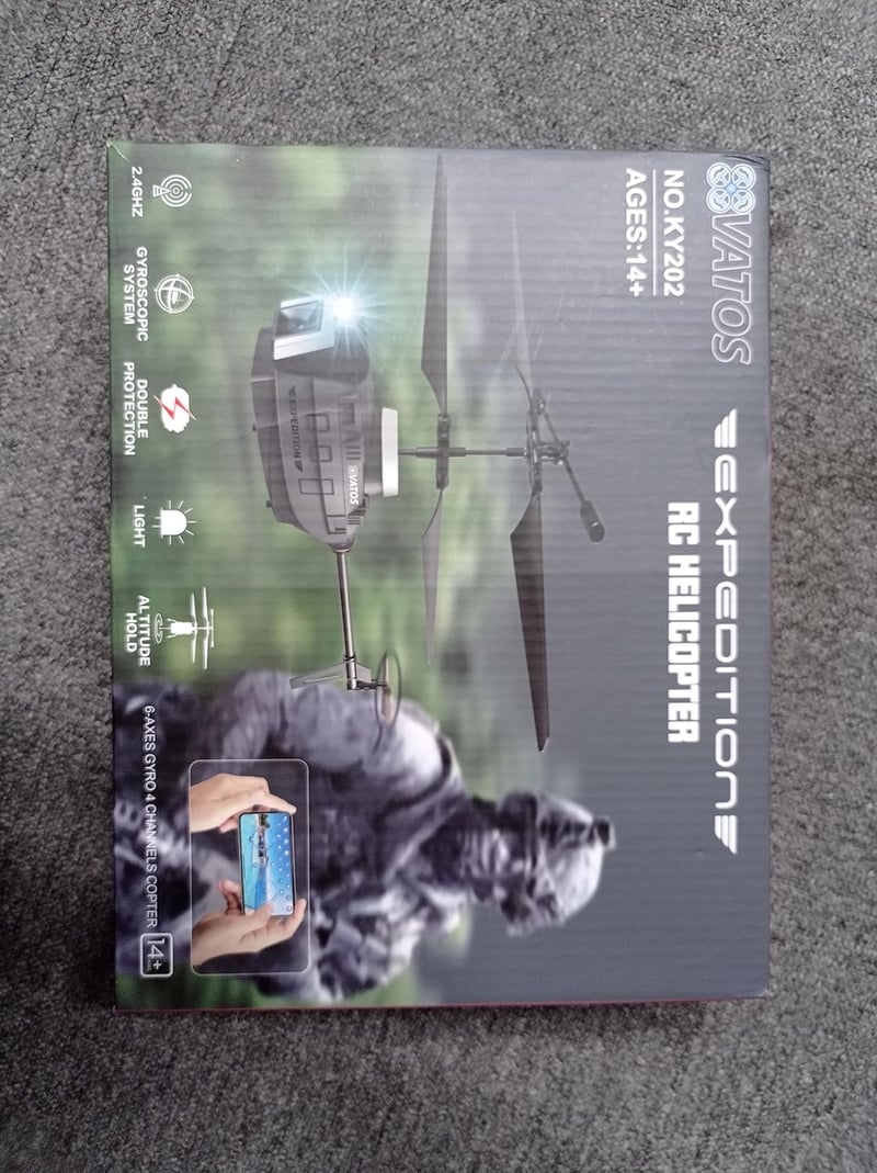VATOS RC helikopter kamerával, akadályérzékelővel és LED-fényekkel - WiFi FPV élő videó