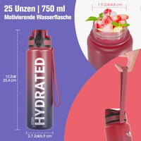Sahara Sailor BPA-mentes 750ml-es sportkulacs - Szivárgásmentes, kerékpározáshoz, kempingezéshez 6