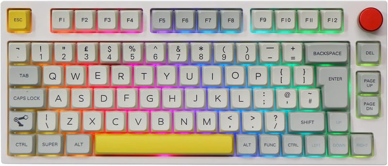 EPOMAKER TH80 PRO Mechanikus Gamer Billentyűzet - 75% RGB, Hot-Swap, 3 Csatlakozási Mód, PBT Keycaps, PC/Mac/PS4/PS5/Xbox Kompatibilis, Theo