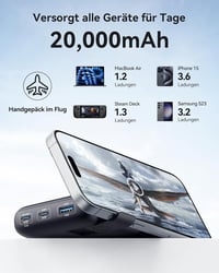 INIU 65W PD3.0 20000mAh Laptop Power Bank USB-C MacBook iPhone Samsung 6