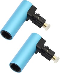 GINTOOYUN 360 Fokos Digitális Optikai Toslink Adapter - 90 Fokos Derékszögű Csatlakozó, Kék, 2 db - Zajmentes Hangátvitel Házimozi Rendszere 1