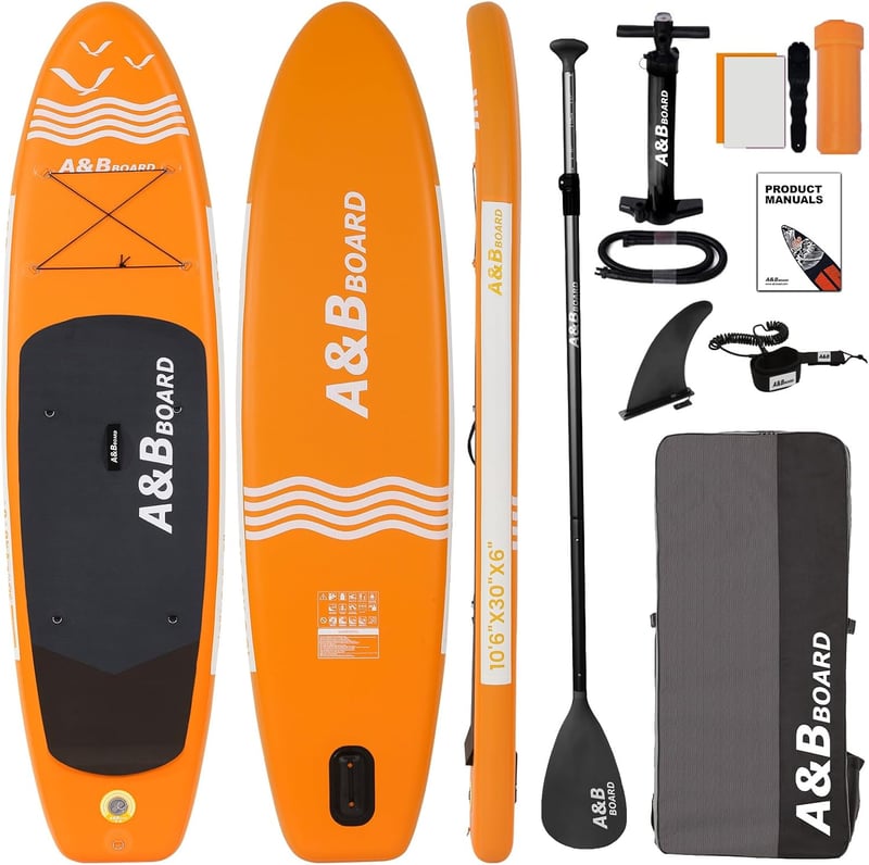 A&BBOARD Prémium SUP Deszka 10'6" - Felfújható Paddleboard Szett Kezdőknek és Haladóknak