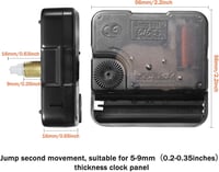 Mudder Nagy Nyomatékú Óraszerkezet Szett - 2 db Hosszú Tengelyes Mechanizmus 5 Pár Mutatóval, Óraalkatrész Csere (16 mm / 0,63 hüvelyk) 2