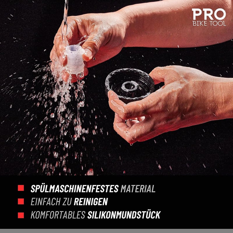 Bidon de bicicletă PRO BIKE TOOL negru 550ml - Debit rapid, cu tetină moale din silicon.