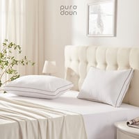 puredown Lúdtoll és Pehely Párna Szett - 2 db Közepes Keménységű Queen Méretű Alvópárna Pamut Huzattal, Szállodai Minőség 6