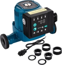 KATSU Tools Keringető Szivattyú 90W - Állítható Teljesítményű Fűtési Cirkulációs Szivattyú Radiátorokhoz és Központi Fűtésrendszerekhez, Réz 7