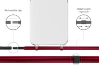 Samsung Galaxy S20 nyakba akasztható telefontok - MyGadget bordó védőtok zsinórral 4