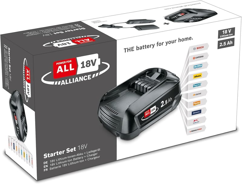 Bosch 18V-os akkumulátor és töltő szett 2.5Ah - POWER FOR ALL rendszer