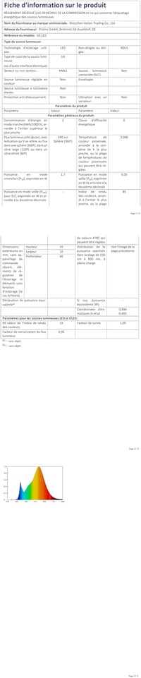 tkhetiana G4 LED izzó 2W meleg fehér 3000K 12-24V 6 darabos szett 10