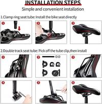 Șa de Bicicletă YOUNGDO cu Gel - Ergonomică, Respirabilă, Absorbantă de Șocuri, Scaun Bicicletă pentru MTB și Biciclete de Șosea, Husă Impermeabilă 7