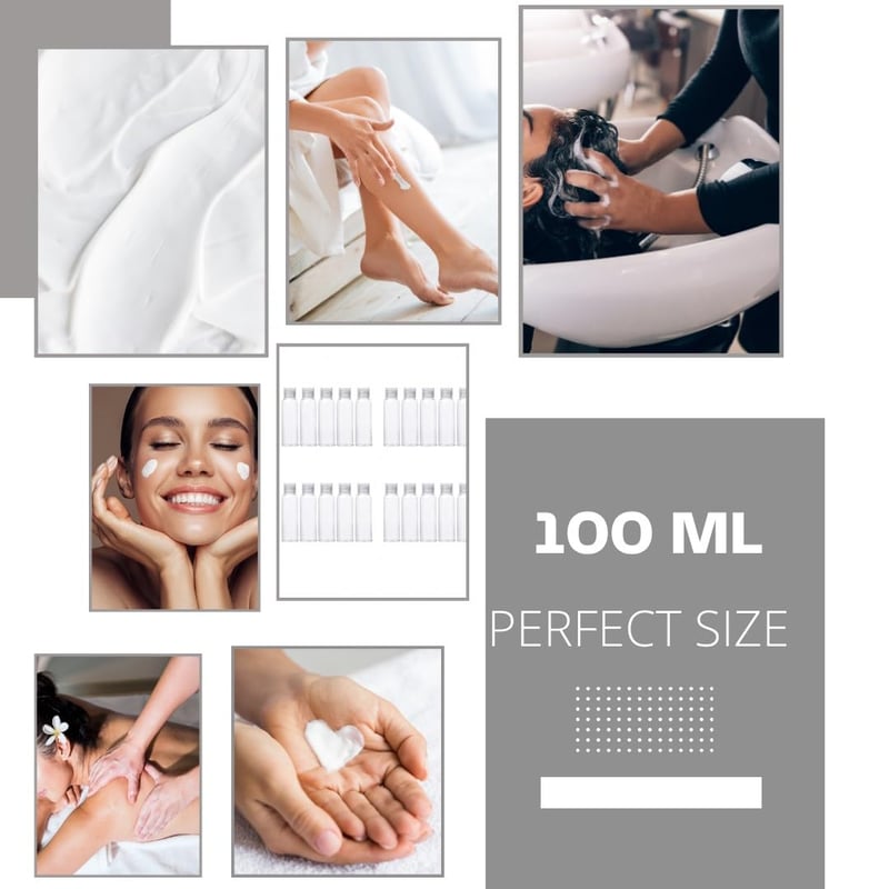 Generisch 6 db 100 ml Utazó Flakon Szett - Átlátszó Műanyag Utántölthető Tárolók Repülőútra, Kézipoggyászba, Kozmetikumokhoz, Tusfürdőhöz, F