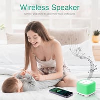 ORIA Fehérzaj Gép 40 Hanggal, Éjjeli Fénnyel és Bluetooth Hangszóróval Babáknak 7
