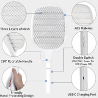 Night Cat Elektromos Szúnyogirtó Ütő 3000V - USB-C Tölthető Rovarcsapda 3