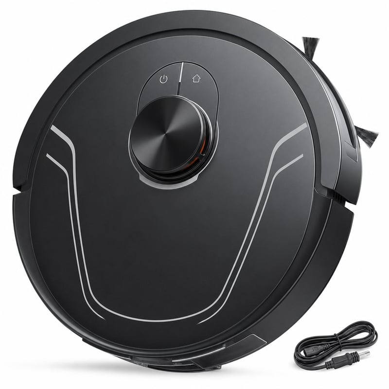 Robot aspirator HONITURE V8 Pro 5000 Pa, navigație LiDAR, mapare inteligentă SLAM, curățare selectivă — fără cap de mop (stare: vezi imaginea 2)