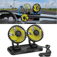 Coikes 12V-os dupla autós ventilátor, 360°-ban forgatható, 2 sebességes 1