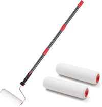 DAKEPOLE Teleszkópos Festőhenger Készlet 70-120 cm - Rozsdamentes Acél Nyéllel Falakhoz és Mennyezethez, Festőecsettel, Létra Nélküli Festés 1
