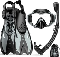 KUYOU Snorkel szett felnőtt búvármaszk teljes száraz rendszer uniszex, S/M EU ( 36-40) 2