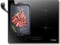 Cooksir 60 cm-es Indukciós Főzőlap 4 Zónával - Rugalmas Kombinált Felülettel, 3500W Teljesítmény, Üvegkerámia, Önálló Beépíthető 1