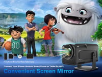 Magcubic HY320 Hordozható Projektor 4K Natív 1080P 10000 Lumen WiFi 6 Bluetooth 5.0 180° Forgatható Automatikus Keystone Android 11.0 Fekete 3