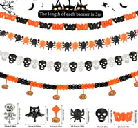 Halloween Parti Dekoráció Szett: Léggömbök, Zászlók, Sütőtökök és Rémisztő Figurák 5
