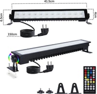 VAYALT RGB LED Reflektor Szett, 2db 48W Bluetooth Vezérelhető Fényár, IP66 Vízálló, Színváltós Partyfény DJ, Diszkó, Kert Világításhoz (Mele 7