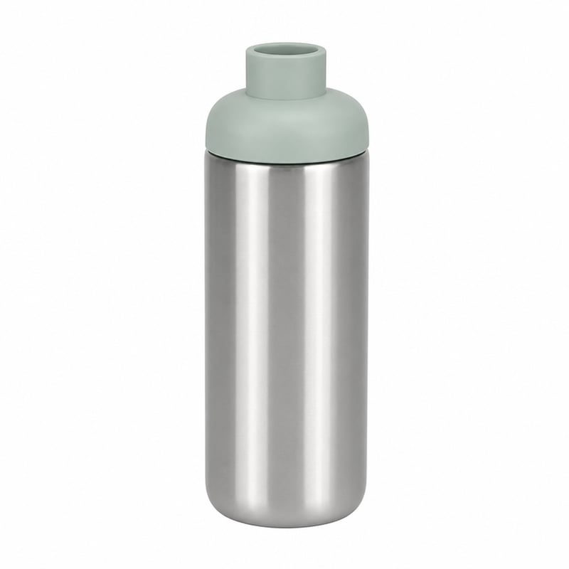 Sticlă de apă din oțel inoxidabil Mepal Vita 900 ml, culoarea Nordic sage, cu 2 deschideri, etanșă — fără capac (stare: vezi poza 2)