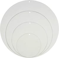 Medalion Rotund Transparent din Acril EH Design cu Orificiu - Material de Bază Decorativ Artizanal pentru Confecționare Bijuterii 2