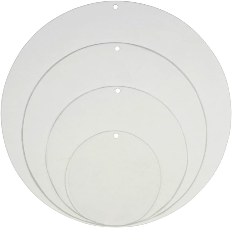 Medalion Rotund Transparent din Acril EH Design cu Orificiu - Material de Bază Decorativ Artizanal pentru Confecționare Bijuterii