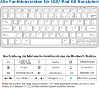 KARFUN ultravékony, újratölthető Bluetooth billentyűzet iPad, iPhone és más eszközökhöz 3