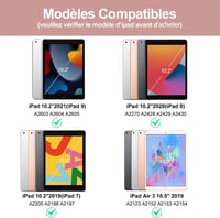 JADEMALL Levehető Bluetooth Billentyűzet Tok iPad 10.2" 9/8/7 Generációhoz - Háttérvilágítású AZERTY Billentyűzet, Rózsaszín

AI: I've creat 2