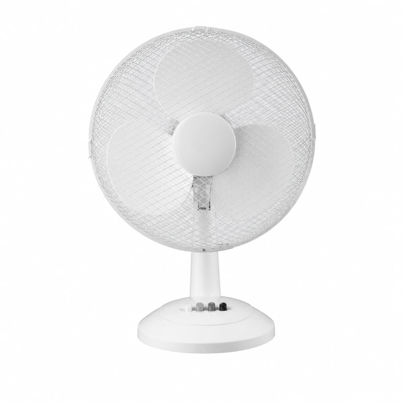 Stolný ventilátor Fagor Aero Desk, biely, 35 W, 3 — nefunkčný, na náhradné diely: Nejde do neho prúd a nespustí sa (stav: pozri 2. obrázok)