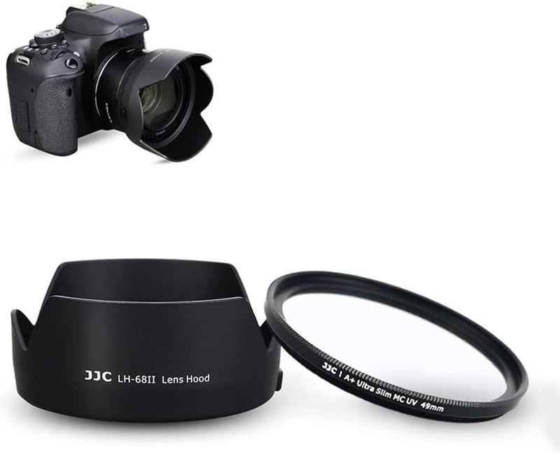 Canon EF 50mm f/1.8 STM objektívhez napellenző és UV szűrő szett, ES-68 helyettesítő
