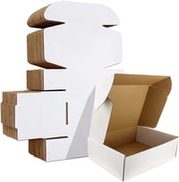 HORLIMER 25 db Fehér Postai Kartondoboz Fedéllel 229x153x51mm - Csomagküldéshez, Ajándékozáshoz 1