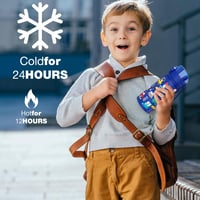 GOPPUS 420ml-es Gyerek Termosz Szívószállal - BPA-mentes, Szigetelt Acél Kulacs Óvodásoknak 5