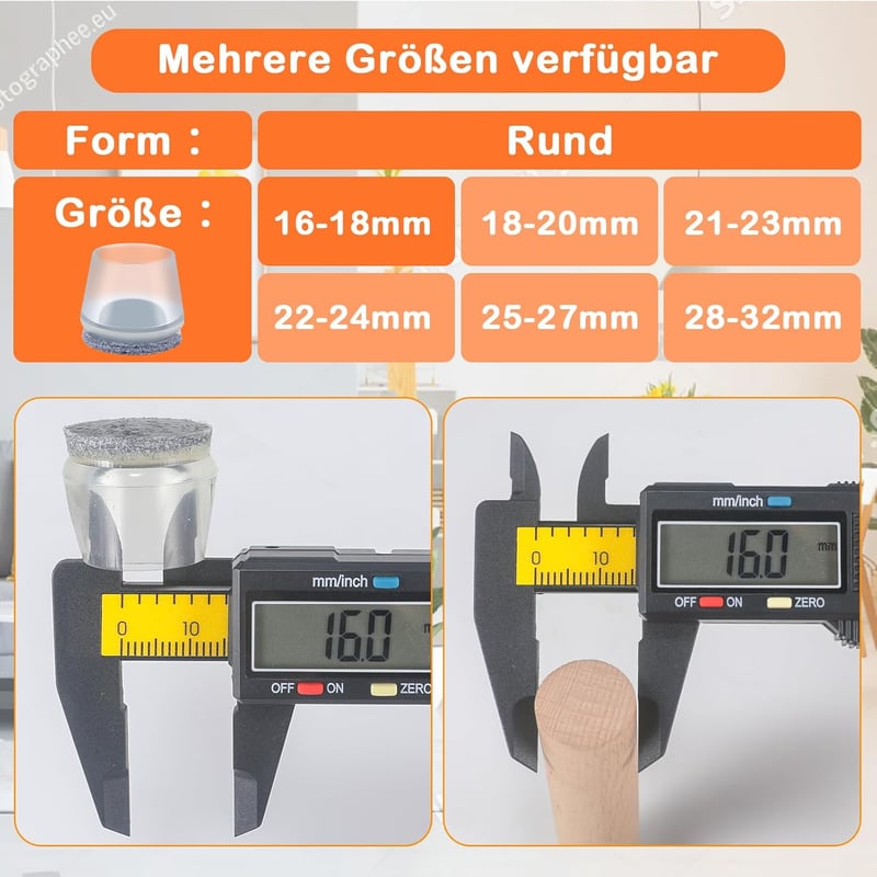 VABNEER 16 db Szövetbetétes Szilikon Székláb Védőkupak 16-18 mm