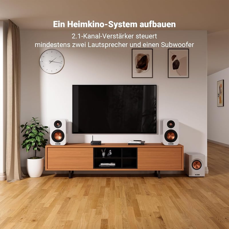 Fosi Audio BT30D Pro Bluetooth 5.0 Hi-Fi erősítő, 165W+350W, hangfalakhoz és mélyládához